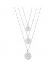 Czeski wielowarstwowe wisiorek naszyjnik dla kobiet moda, geometryczne Charm naszyjnik łańcuch biżuteria hurtowych