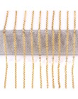LUXUKISSKIDS 10 sztuk/partia naszyjnik łańcuch 2mm mężczyźni kobiety złoty/srebrny ogniwo ze stali nierdzewnej kubański łańcuch 