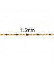 1 PC moda ogniwo ze stali nierdzewnej kabel łańcuch naszyjnik złota emalia Trendy biżuteria prezenty 45.5cm i 50cm długości, roz