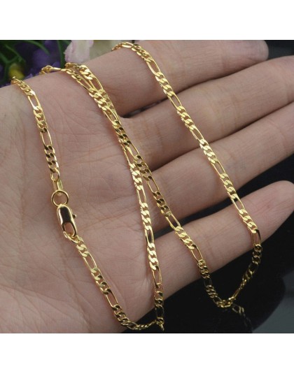 Moduł 2mm szerokość złoto naszyjnik dla kobiet mężczyzn srebrny Link naszyjnik łańcuszkowy moda biżuteria hurtowych