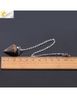 CSJA mały rozmiar Reiki Healing wahadła naturalne kamienie wisiorek Amulet medytacja kryształ sześciokątne wahadło dla mężczyzn 