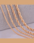 16 "18" 20 "24" złoto rope kolii 2mm, 3mm, 4mm, 5mm Dla wisiorek liny ocena biżuteria