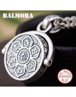 BALMORA 925 Sterling Silver 360 szybki obrotowy sześć słowa 'Sutra wisiorki i łańcuch dla mężczyzn kobiety tradycyjny biżuteria 