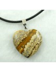 Kamień naturalny turkusy awenturyn Quartz kryształ tygrysie oko lapis serce wisiorki dla diy tworzenia biżuterii naszyjniki akce