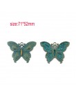 2 sztuk/partia Verdigris patyna słoń/serce/liść/kwiat/Dragonfly/motyl/Swirl/skrzydło wzór wisiorek moda biżuteria materiał