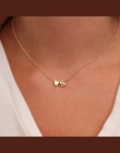 Moda Dainty Tiny Heart Nazwa Naszyjnik Spersonalizowany List Początkowa Naszyjnik Biżuteria dla kobiet akcesoria dziewczyną prez