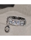 New Arrival vintage róża złoto wypełnione obrączki dla kobiet moda biżuteria luksusowy biały cyrkon pierścionek zaręczynowy