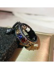 New Arrival vintage róża złoto wypełnione obrączki dla kobiet moda biżuteria luksusowy biały cyrkon pierścionek zaręczynowy