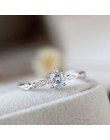 Nowy modny kryształ zaręczyny pazury projekt gorąca sprzedaż pierścionki dla kobiet AAA biały cyrkon Cubic eleganckie pierścionk