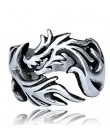 Metalowy pierścień czaszka szpony smok wilk wąż retro punk dla mężczyzn kobiet halloween