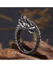 Metalowy pierścień czaszka szpony smok wilk wąż retro punk dla mężczyzn kobiet halloween