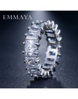 EMMAYA kolor srebrny unikalna konstrukcja pierścień cz betonowa austriacka cyrkon moda kobiety pierścień biżuteria