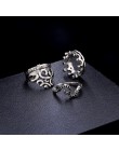 16 sztuk/zestaw kobiety czeski Vintage korona fala kwiat serce liść z kryształami Opal wspólny pierścień Party srebrny pierścień