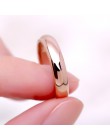 Wysokiej jakości 4mm hurtownia prosty pierścień moda pierścionek z różowego złota męska i damska ekskluzywna para obrączka