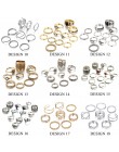 24 projekt złoty kolor Vintage pierścienie zestaw dla kobiet BOHO Charm pierścionki na środek palca palec serdeczny kobiet Party