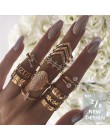 17 KM 8 projekt w stylu Vintage złota gwiazda księżyc pierścienie zestaw dla kobiet BOHO Opal kryształ Midi Ring Finger 2019 kob