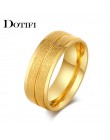 DOTIFI 316L pierścienie ze stali nierdzewnej dla kobiet złoty/srebrny kolor peeling obrączki ślubne biżuteria