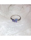 MENGJIQIAO 2019 nowy koreański słodkie serce kwiat Cubic cyrkon regulowane pierścienie dla kobiet dziewczyny moda Party kryształ