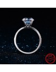 2019 klasyczne luksusowe prawdziwe solidna 925 Sterling srebrny pierścień 3Ct 10 serca strzały cyrkon biżuteria ślubna pierścion