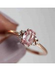 Tisonliz Danity liść z kryształami obrączki kobiety jest wieczność obrączka pierścienie dla kobiet pierścionki w kolorze różoweg