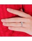 Romantyczny ślub pierścienie biżuteria Cubic Pierścionek z cyrkonią dla kobiet mężczyzn 925 srebro pierścienie akcesoria