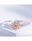 ROMAD śliczne damskie płatek śniegu pierścienie kobiet Chic Dainty pierścionki Party delikatne pierścionki biżuteria ślubna 3 ko