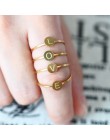 Serce list pierścień ze stali nierdzewnej biżuteria ringen dla akcesoria srebrny złoty pierścionek palec zestaw biżuterii kobiet