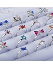 AOMU sprzedaż hurtowa 10 sztuk Cartoon kot kwiat biżuteria partii mieszane piękne dziewczyny chłopców księżniczka kryształ Rhine
