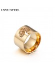 Nowy 316L ze stali nierdzewnej drzewo życia pierścienie dla kobiet koniczyny pierścienie wzór pierścienie dziewczyna luksusowe P