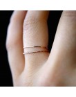 Cienkie szczupła wzrosła złoto układania pierścionki na środek palca zestaw mały palec MIDI ring finger prosta konstrukcja biżut