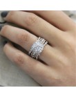 ZORCVENS modny Design gorąca sprzedaż biały CZ srebrne pierścionki AAA cyrkon obrączki dla kobiet