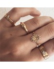 Moduł 12 sztuk/zestaw urok złoty kolor Midi Ring Finger zestaw dla kobiet w stylu Vintage Boho pierścionki na środek palca Party