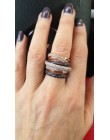 GODKI Monaco Design luksusowe oświadczenie pierścionek do noszenia warstwowego dla kobiet ślub Cubic cyrkon zaręczyny dubaj Punk