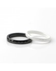 3 MM lekkie czarno-białe pierścienie ceramiczne dla kobiet mężczyzn gładkie cięcie powierzchni biżuteria ceramiczna męski pierśc