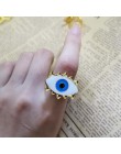 2019 nowy regulowany złoto czerwone serce złe oko modny pierścienie dla kobiet kobieta popularne słodkie złe oko love Heart złot