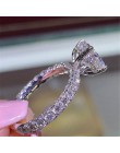 Urok pełna cyrkon kryształowy pierścionek zaręczynowy panie mody pierścień nowy 2018