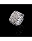 2017 gorąca sprzedaż Top moda ustawienie kanału Party klasyczna biżuteria Anillos wspaniałe wielu wiersz Diamante Stretch pierśc