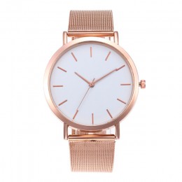 Zegarki damskie różowe złoto proste mody kobiet zegarek na rękę luksusowe zegarek dla pań kobiety bransoletka Reloj Mujer zegar 