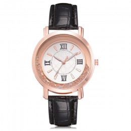 Nowy zegarek dla pań Rhinestone bransoletki na rękę kobiety moda zegarki damskie zegarki Alloy analogowe kwarcowy relojes @ F