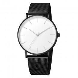 Prostota nowoczesne zegarek kwarcowy kobiety siatki ze stali nierdzewnej bransoletka wysokiej jakości na co dzień zegarek na ręk