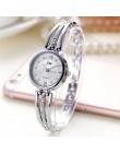 Nowa moda Rhinestone zegarki kobiety luksusowa marka ze stali nierdzewnej bransoletki z zegarkiem kwarcowe panie sukienka zegark
