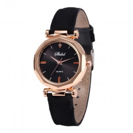 Luksusowe kobiety mody zegarki bransoletka zegarek na co dzień skóra analogowy zegarek kwarcowy kryształ