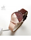 Shengke zegarki damskie moda skórzany zegarek na rękę w stylu Vintage zegarek dla pań nieregularne zegar Mujer bajan Kol Saati M