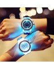 Flash Luminous zegarek z lampą led osobowości studentów miłośników trendów jellies kobiety męska zegarki kwarcowe zegarki na ręk