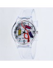 Przezroczysty zegar krzemu zegarek kobiety Sport Casual zegarek kwarcowy zegarki na rękę nowość kryształ panie zegarki Cartoon R