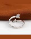 Shuangshuo 2017 New Arrival Moda Posrebrzane kryształowe rings dla kobiet Regulowany pierścionek zaręczynowy strzałka Strzałka k