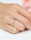 Shuangshuo 2017 New Arrival Moda Posrebrzane kryształowe rings dla kobiet Regulowany pierścionek zaręczynowy strzałka Strzałka k