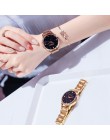Kobiet sukienka zegarki różowe złoto ze stali nierdzewnej moda damska marki Lvpai zegarek kreatywny zegar kwarcowy tanie zegarki