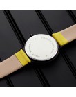 Sinobi zegarek damski kreatywny zegarek damski zegarek obrotowy żółty zegarki ze skórzanym paskiem zegar Montres Femme Reloj Muj