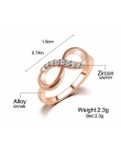JEŚLI MI Nowy Projekt hot sprzedaż Moda Alloy Kryształowe Rings Złoty Kolor Nieskończoność Pierścień Oświadczenie biżuteria Hurt